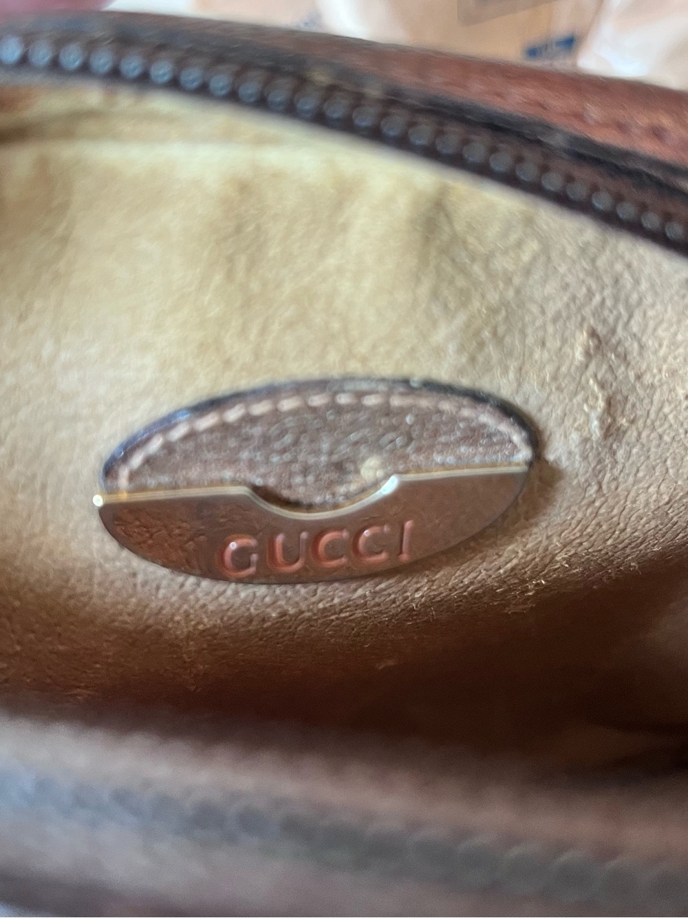Vintage Gucci Plus crossbody with monogram. Exterior and interior bag is clean. - Picture 10 of 16